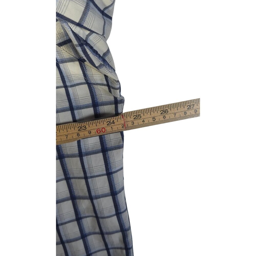 Thomas Dean Men's Long Sleeve Plaid Button-Up Shirt Size L - Picture 8 of 9
